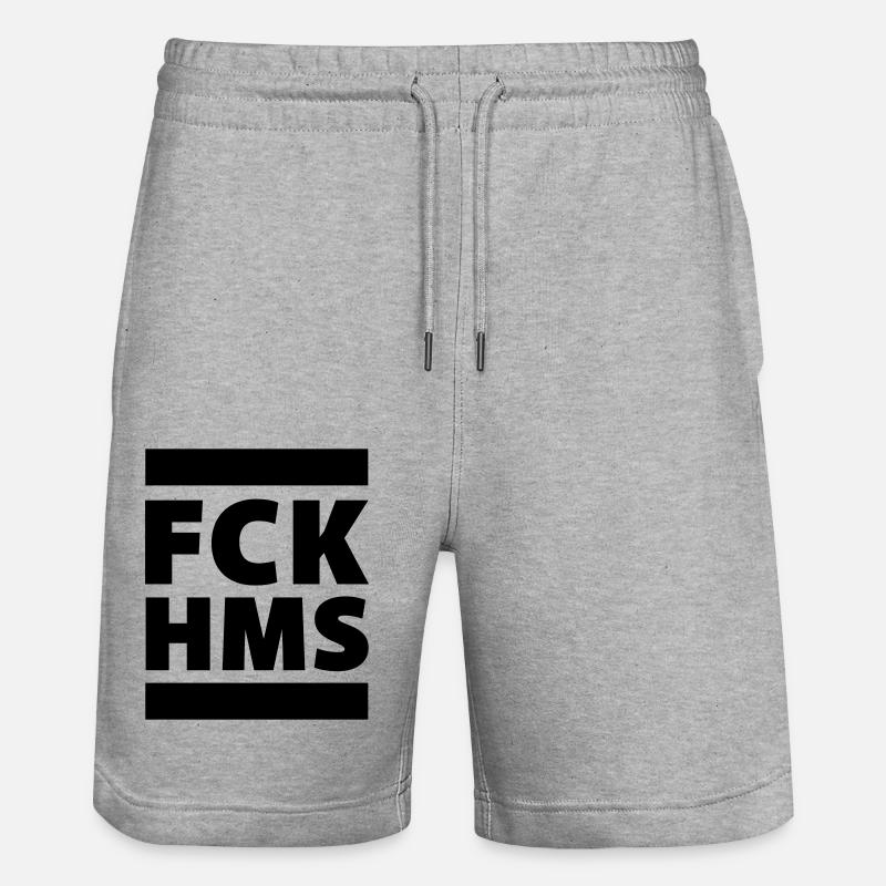 FCK HMS solidarité contre l’antisémitisme - Short de jogging bio TRAINER Stanley/Stella unisexe - gris chiné