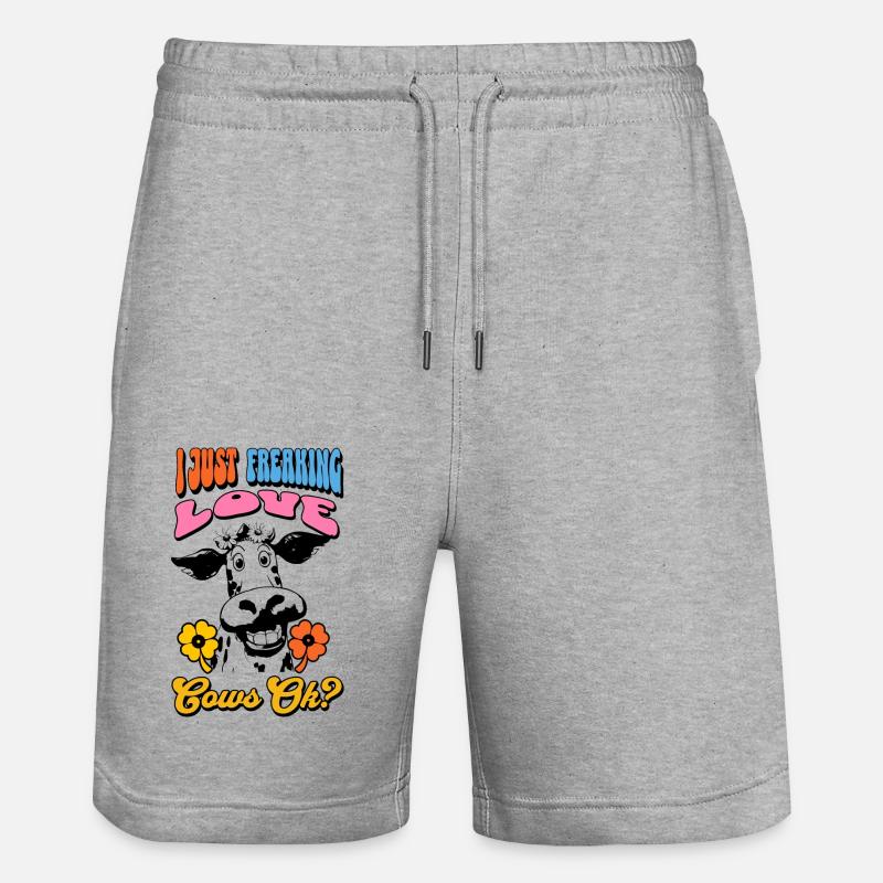 Kuh Kühe - Stanley/Stella Unisex Bio Joggingshorts Trainer  - Grau meliert
