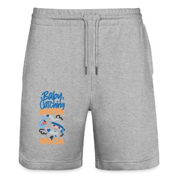 LD Labour And Delivery Nurse - Stanley/Stella Trainer Unisex Organic Jogging Shorts - heather grey - Front - Nik (191cm) & Marisol (170cm)