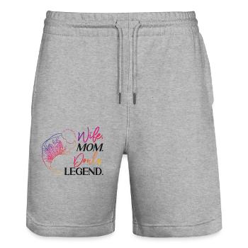 Doula Birth Worker Mom Wife. Mom. - Stanley/Stella Trainer Unisex Organic Jogging Shorts - heather grey - Front - Nik (191cm) & Marisol (170cm)