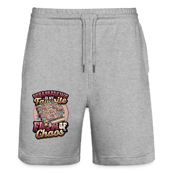 Girl Scrapbooking Enthusiast Scrapbook - Stanley/Stella Trainer Unisex Organic Jogging Shorts - heather grey - Front - Nik (191cm) & Marisol (170cm)