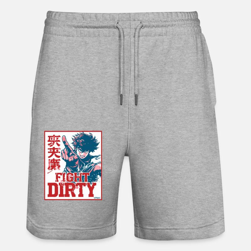 Anime Arts Martiaux : Combattez Dirty - Short de jogging bio TRAINER Stanley/Stella unisexe - gris chiné