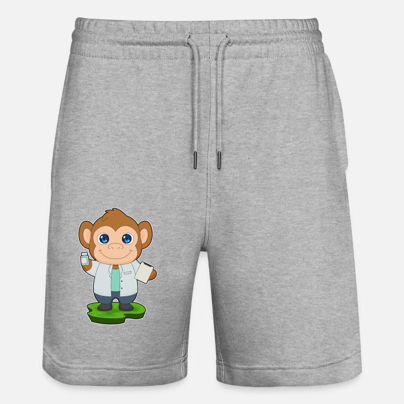 Médecine du médecin singe - Short de jogging bio TRAINER Stanley/Stella unisexe - gris chiné