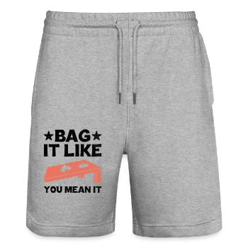 Cornhole Spieler Cornhole Sport Lustig Cornhole Be - Stanley/Stella Unisex Bio Joggingshorts Trainer  - Grau meliert - Vorne - Nik (191cm) & Marisol (170cm)