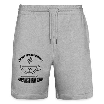 Coffee Coffee Cup Coffee Bean Caffeine Gift - Stanley/Stella Trainer Unisex Organic Jogging Shorts - heather grey - Front - Nik (191cm) & Marisol (170cm)