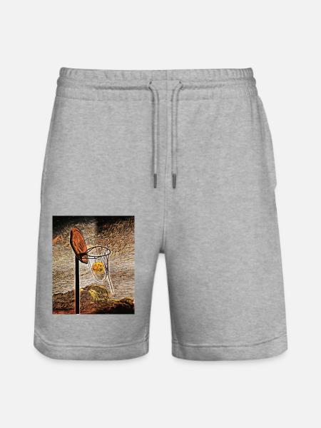Moonlight Basketball - Stanley/Stella Trainer Unisex Organic Jogging Shorts - heather grey