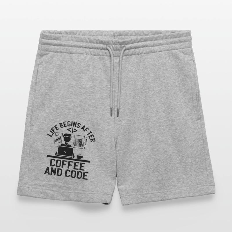 Café Codage Programmeur Codeur Développeur Nerd Coff Short de jogging bio TRAINER Stanley/Stella unisexe