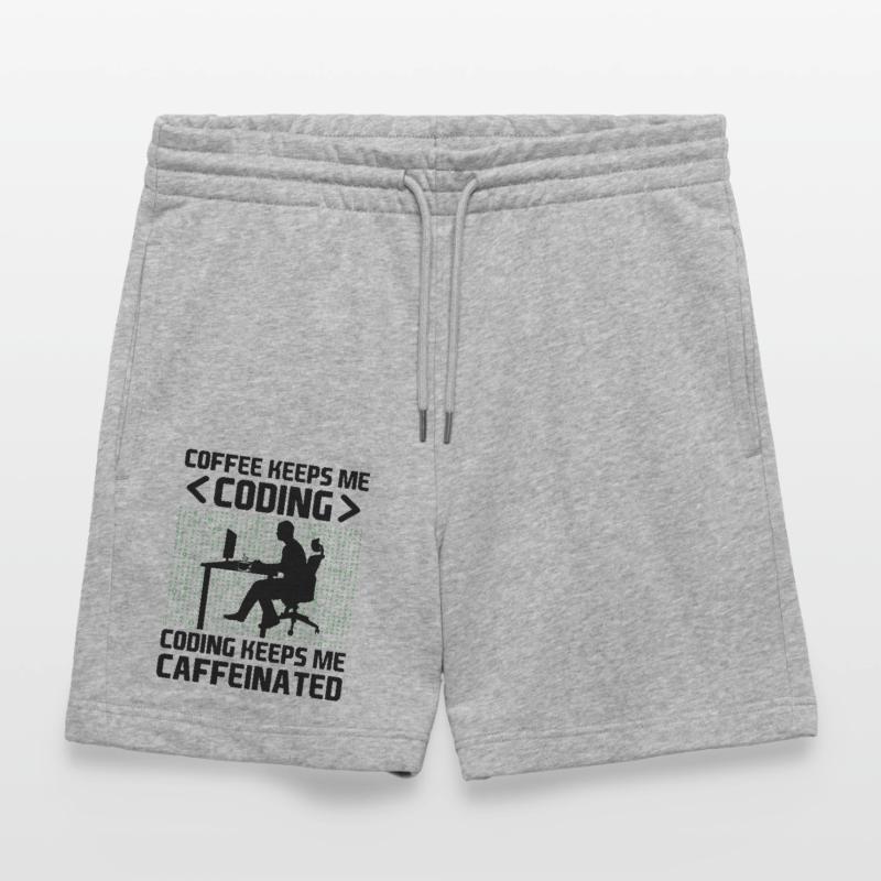 Café Codage Programmeur Codeur Développeur Nerd Coff Short de jogging bio TRAINER Stanley/Stella unisexe