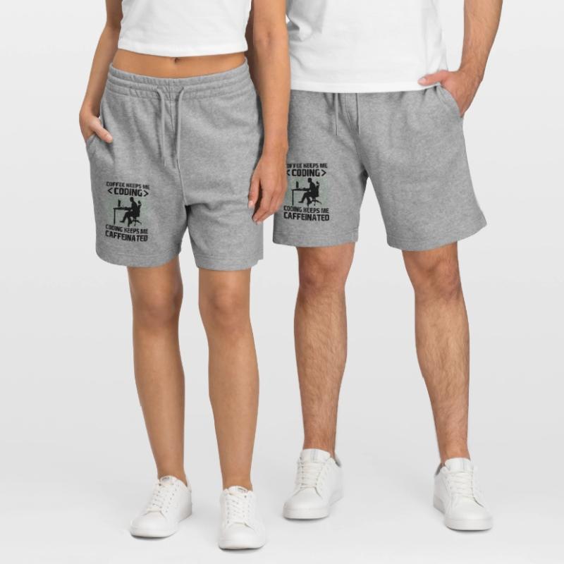 Kaffee-Codierung Programmierer Programmierer Entwickler Nerd Coff Stanley/Stella Unisex Bio Joggingshorts Trainer 