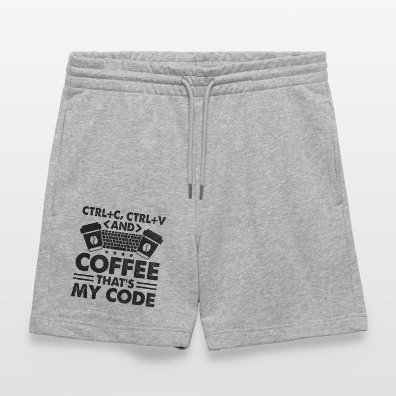 Coffee Coding Programmer Coder Developer Nerd Coff Stanley/Stella Trainer Unisex Organic Jogging Shorts