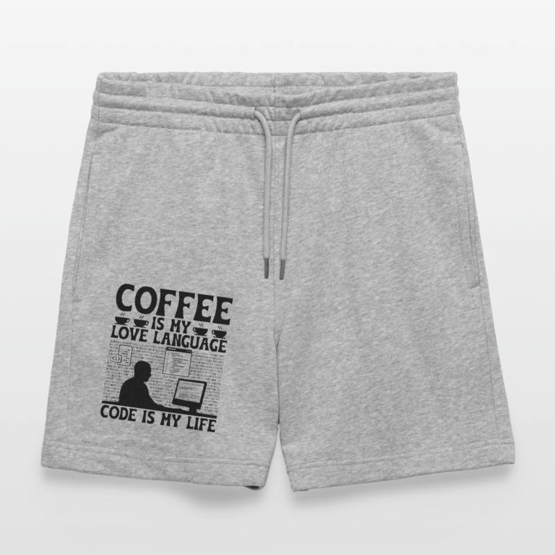 Café Codage Programmeur Codeur Développeur Nerd Coff Short de jogging bio TRAINER Stanley/Stella unisexe