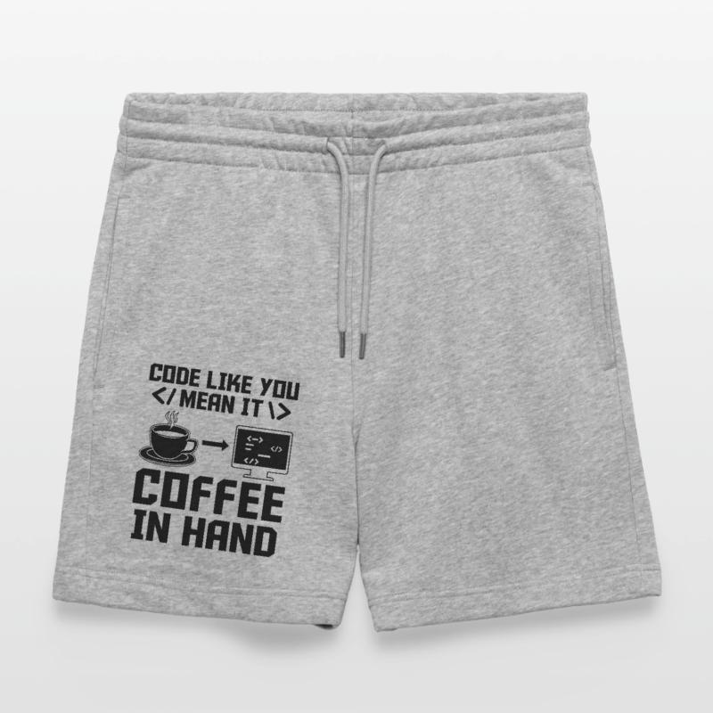 Café Codage Programmeur Codeur Développeur Nerd Coff Short de jogging bio TRAINER Stanley/Stella unisexe