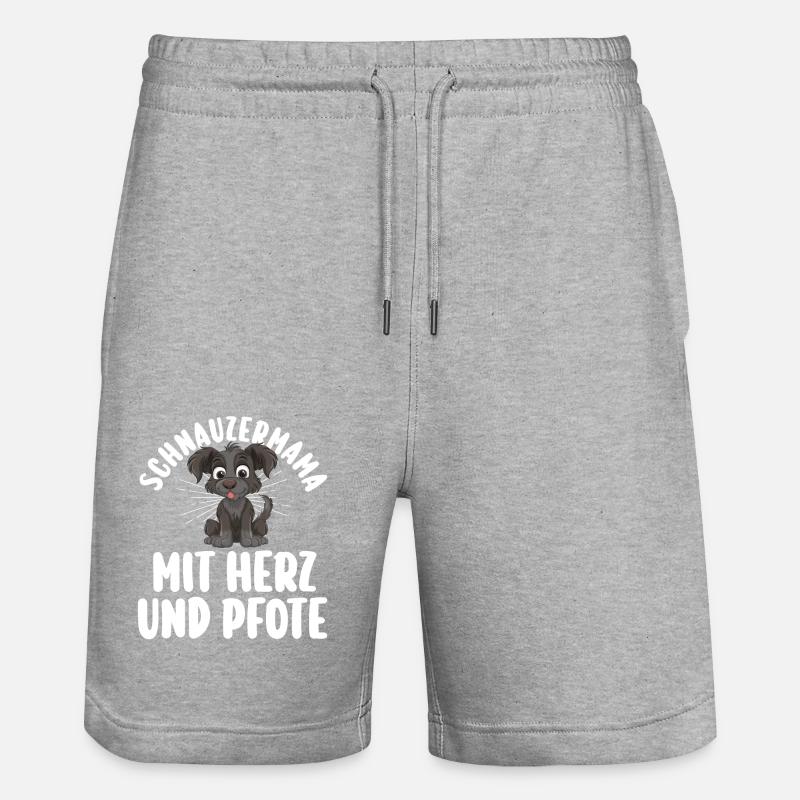 Schnauzer géant Schnauzer chien - Short de jogging bio TRAINER Stanley/Stella unisexe - gris chiné