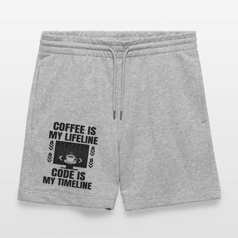 Coffee Coding Programmer Coder Developer Nerd Coff Stanley/Stella Trainer Unisex Organic Jogging Shorts