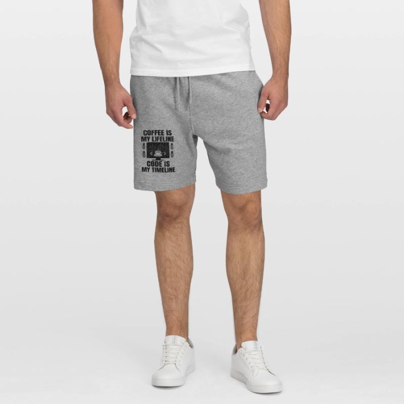 Café Codage Programmeur Codeur Développeur Nerd Coff Short de jogging bio TRAINER Stanley/Stella unisexe