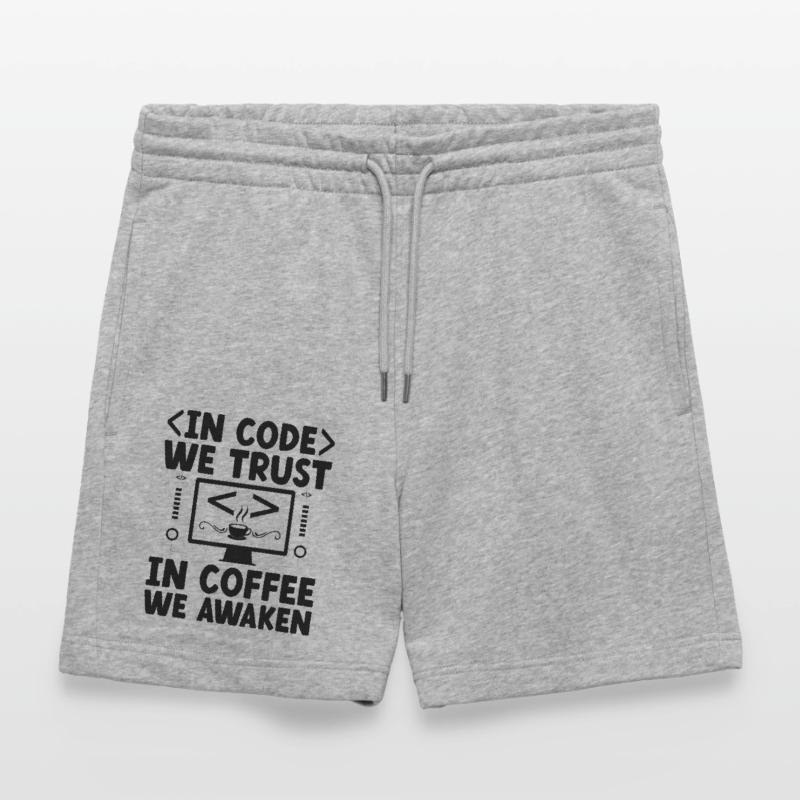 Café Codage Programmeur Codeur Développeur Nerd Coff Short de jogging bio TRAINER Stanley/Stella unisexe