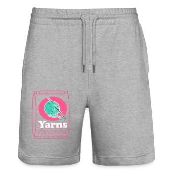 Crochet Crochet fil | Crochet Crochet Cadeau - Short de jogging bio TRAINER Stanley/Stella unisexe - gris chiné - Devant - Nik (191cm) & Marisol (170cm)