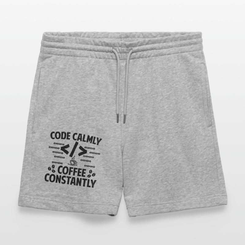 Café Codage Programmeur Codeur Développeur Nerd Coff Short de jogging bio TRAINER Stanley/Stella unisexe