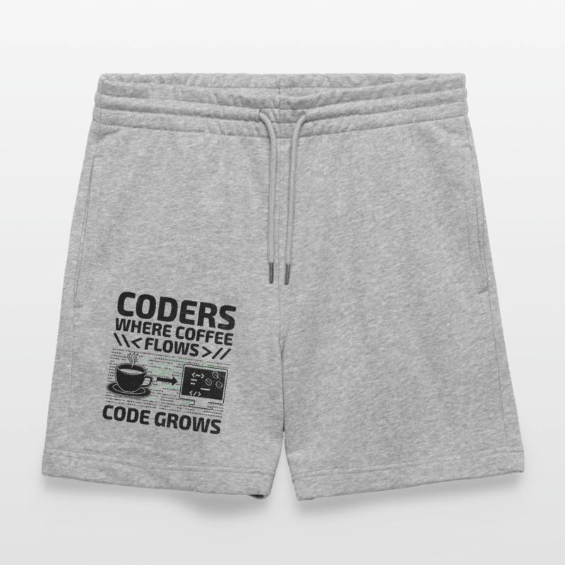 Coffee Coding Programmer Coder Developer Nerd Coff Stanley/Stella Trainer Unisex Organic Jogging Shorts