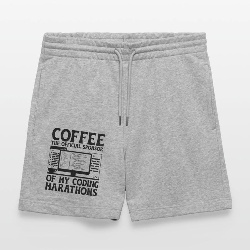 Coffee Coding Programmer Coder Developer Nerd Coff Stanley/Stella Trainer Unisex Organic Jogging Shorts