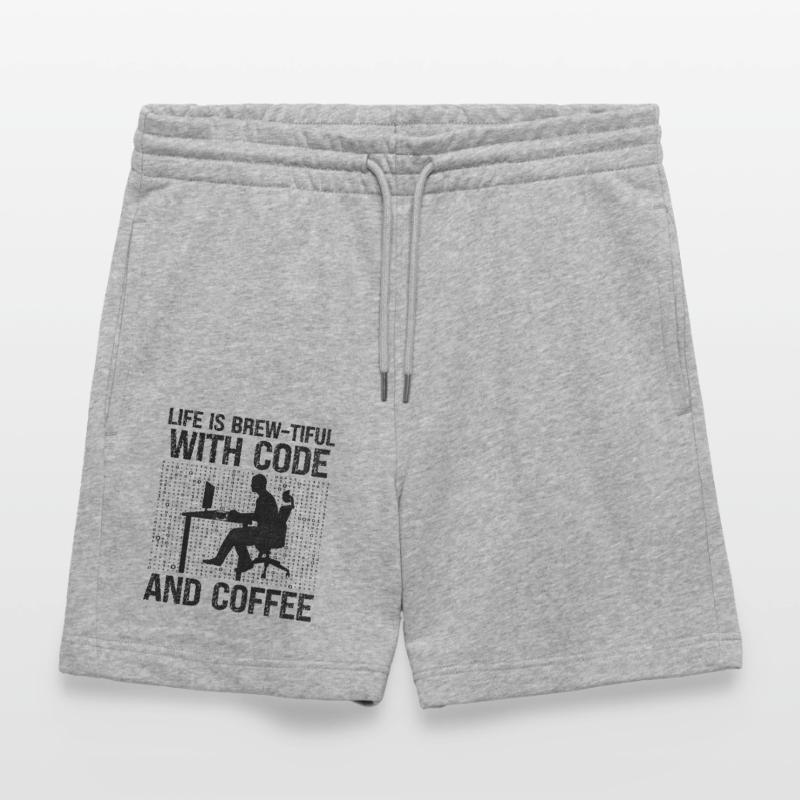 Coffee Coding Programmer Coder Developer Nerd Coff Stanley/Stella Trainer Unisex Organic Jogging Shorts