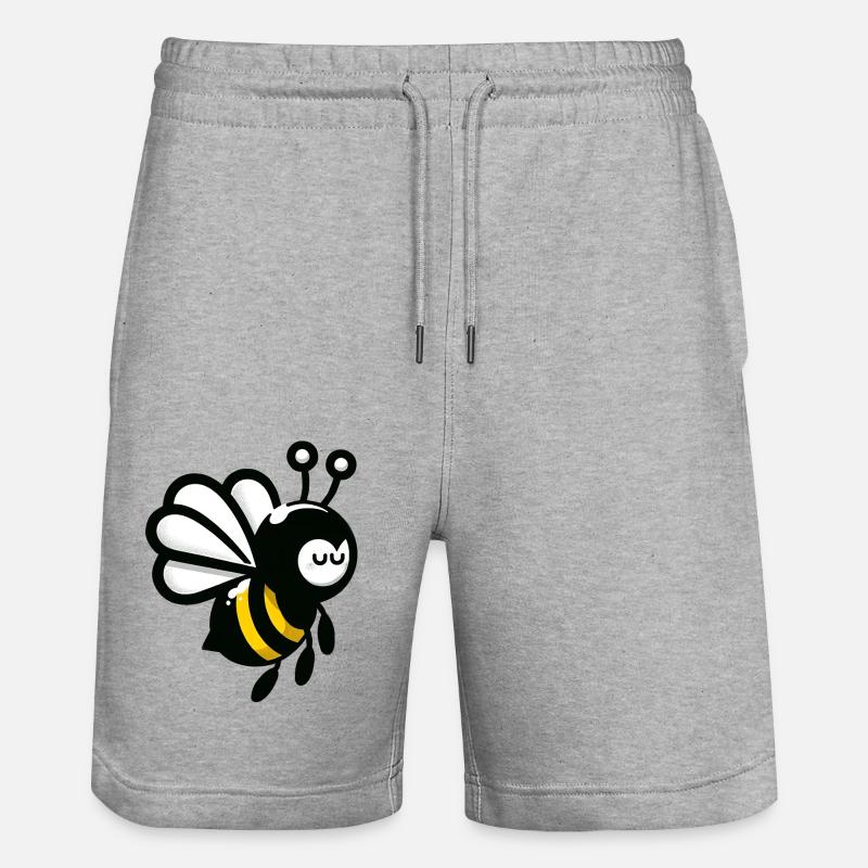 Mine d’abeilles, Saint-Valentin - Short de jogging bio TRAINER Stanley/Stella unisexe - gris chiné