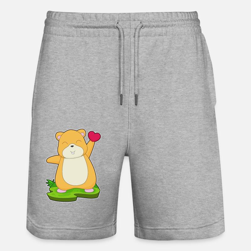 Cœur de hamster - Short de jogging bio TRAINER Stanley/Stella unisexe - gris chiné