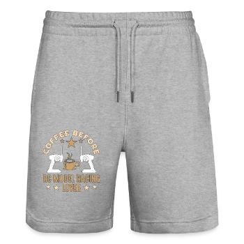 RC Model Racing Lover Coffee RC Model Coffee Lover - Stanley/Stella Unisex Bio Joggingshorts Trainer  - Grau meliert - Vorne - Nik (191cm) & Marisol (170cm)