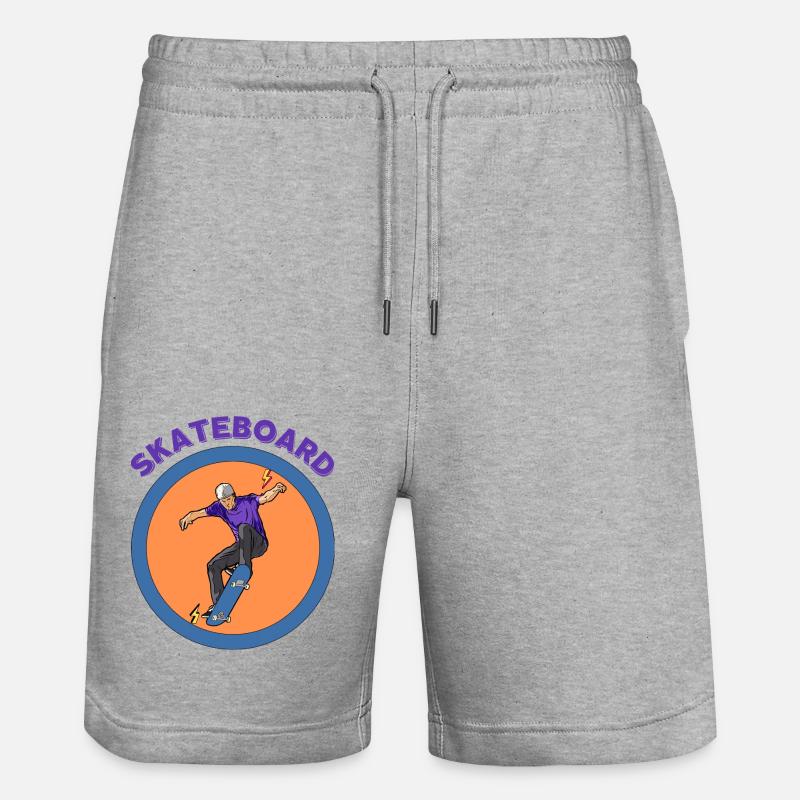Skateboarding - Stanley/Stella Trainer Unisex Organic Jogging Shorts - heather grey