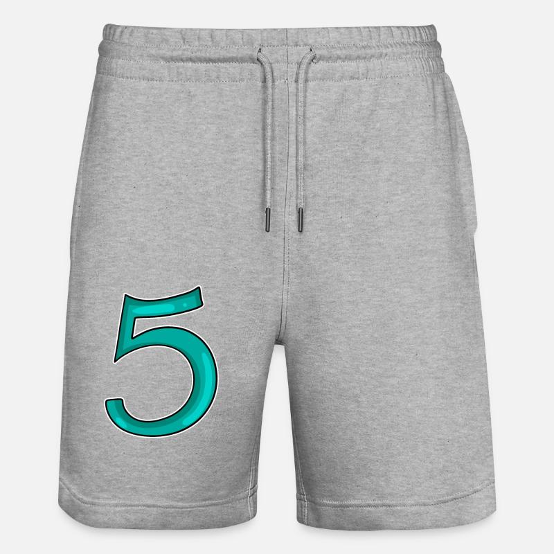 5 - Cinq - Short de jogging bio TRAINER Stanley/Stella unisexe - gris chiné