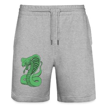 Cobra - Short de jogging bio TRAINER Stanley/Stella unisexe - gris chiné - Devant - Nik (191cm) & Marisol (170cm)
