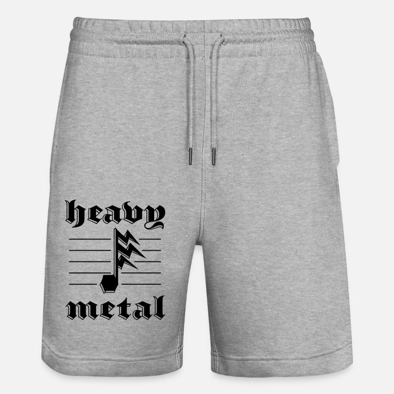 Heavy Metal autocollant Blitznote - Short de jogging bio TRAINER Stanley/Stella unisexe - gris chiné