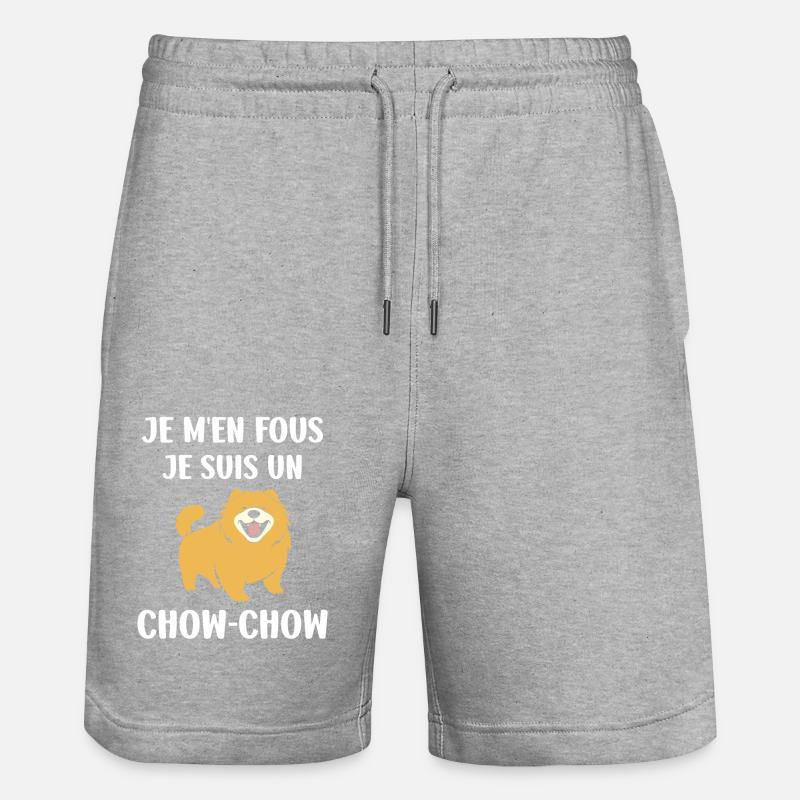 Chien chow chow - Short de jogging bio TRAINER Stanley/Stella unisexe - gris chiné