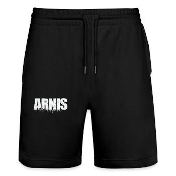 Arnis 9ème degré Kali Arts martiaux philippins - Short de jogging bio TRAINER Stanley/Stella unisexe - noir - Devant - Nik (191cm) & Marisol (170cm)