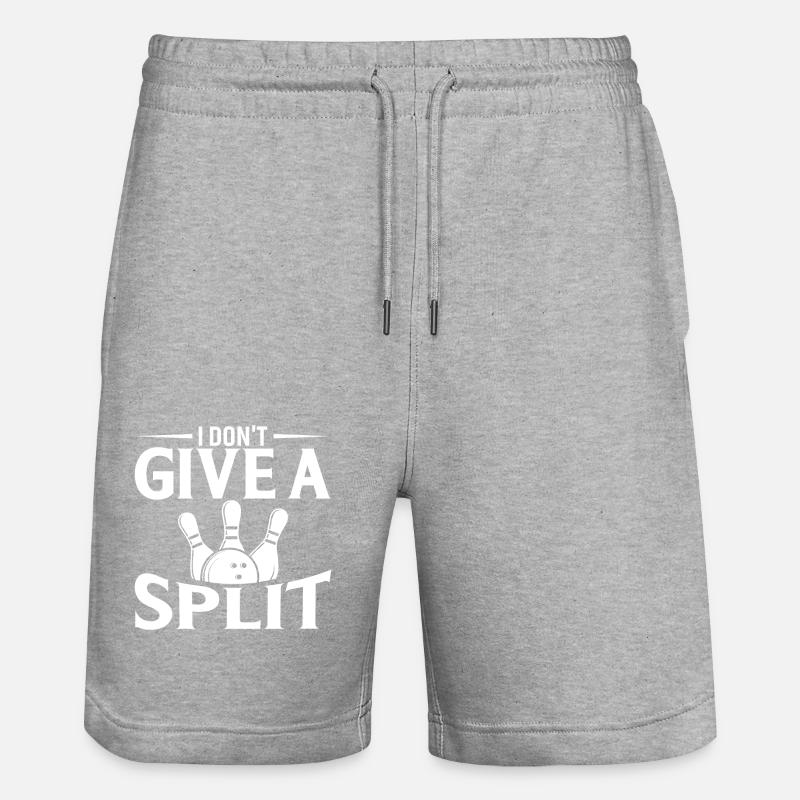I Don't Give A Split - Stanley/Stella Trainer Unisex Organic Jogging Shorts - heather grey