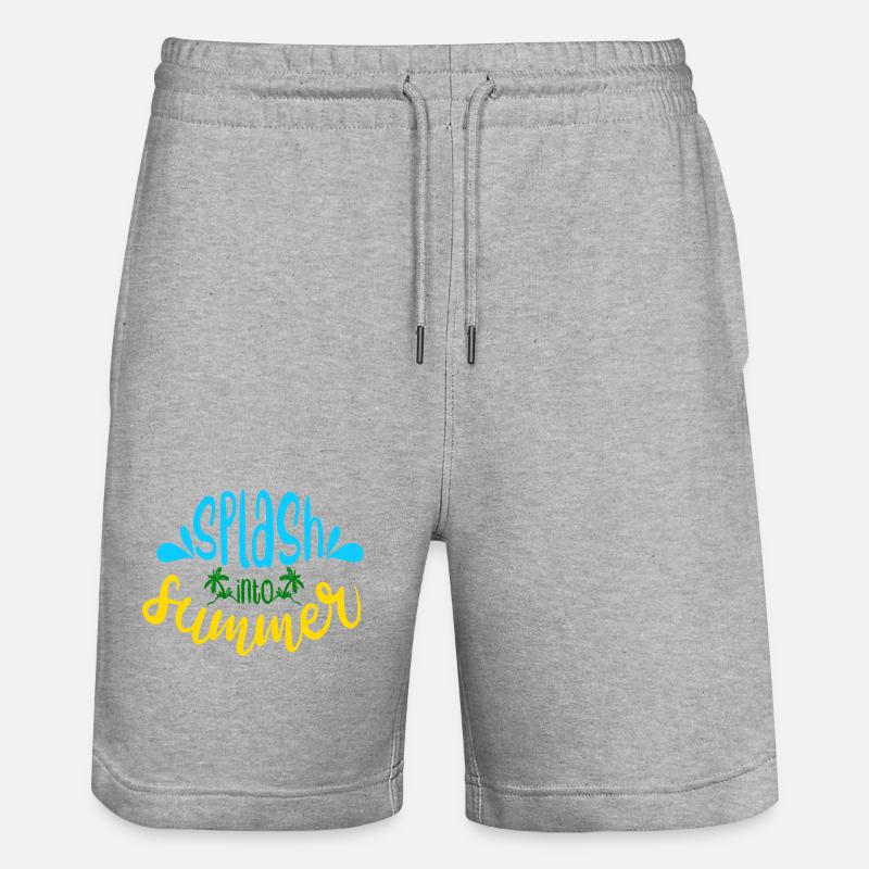 Planschen Sie in den Sommer - Stanley/Stella Unisex Bio Joggingshorts Trainer - Grau meliert