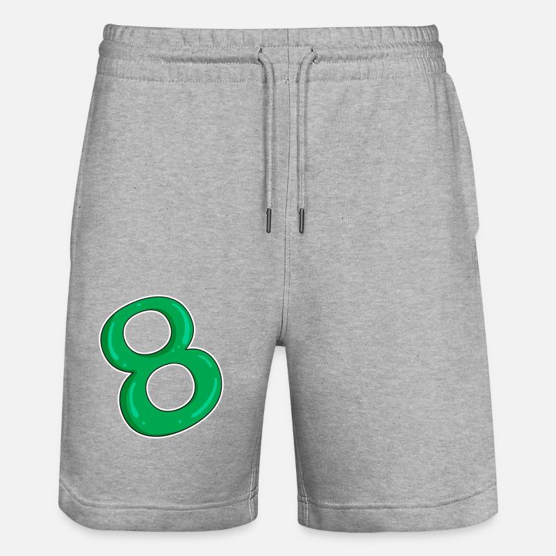 Huit - 8 - Vert - Short de jogging bio TRAINER Stanley/Stella unisexe - gris chiné