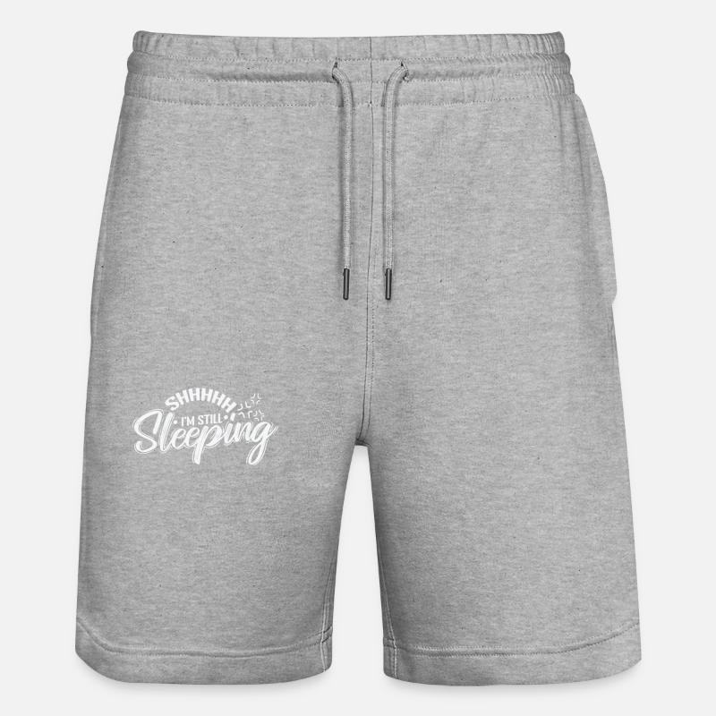 Shhhhh I'm still Sleeping Müde - Stanley/Stella Unisex Bio Joggingshorts Trainer - Grau meliert