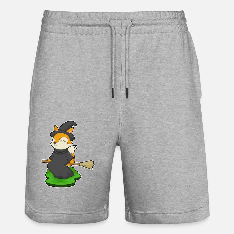 Fuchs Halloween Hexe - Stanley/Stella Unisex Bio Joggingshorts Trainer  - Grau meliert