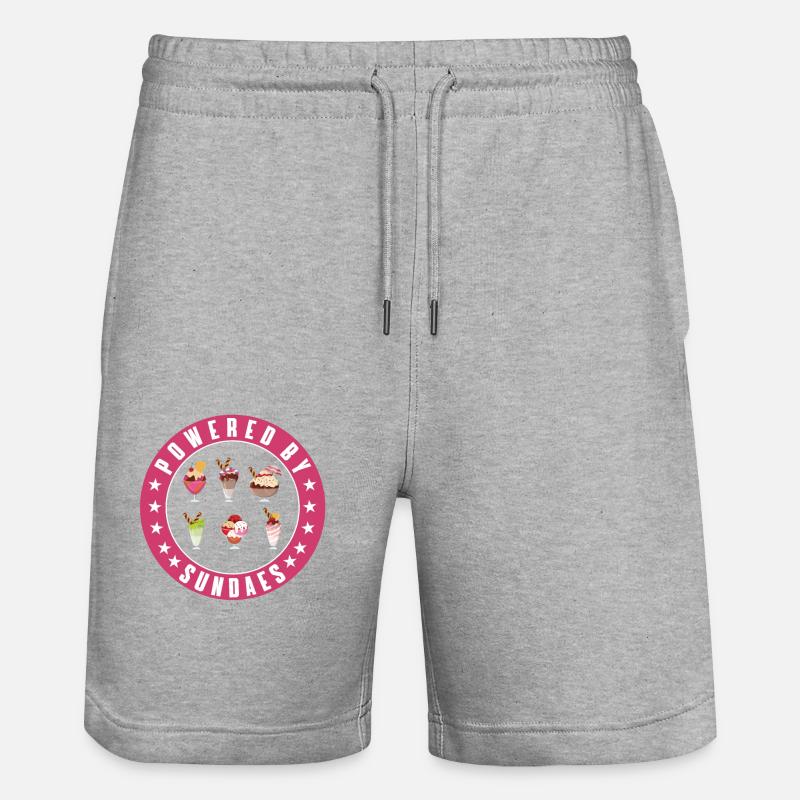 Angetrieben Von Eisbechern - Stanley/Stella Unisex Bio Joggingshorts Trainer  - Grau meliert