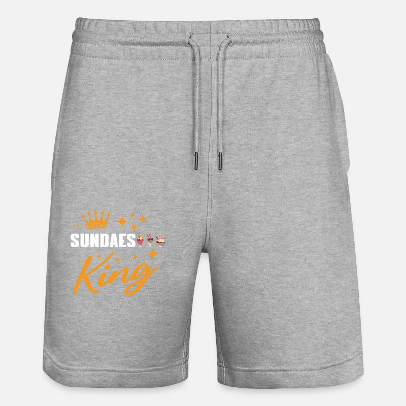 Eisbecher König - Stanley/Stella Unisex Bio Joggingshorts Trainer  - Grau meliert