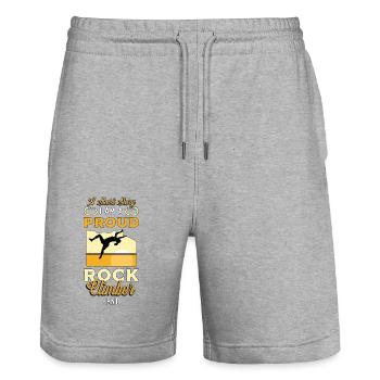 Rock Climber A Short Story I Am A Mountaineering - Stanley/Stella Unisex Bio Joggingshorts Trainer  - Grau meliert - Vorne - Nik (191cm) & Marisol (170cm)