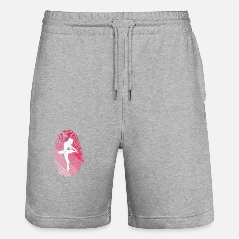 Danse classique par empreintes digitales - Short de jogging bio TRAINER Stanley/Stella unisexe - gris chiné