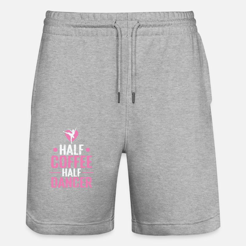 Half Coffee Half Dancer Ballet - Stanley/Stella Unisex Bio Joggingshorts Trainer  - Grau meliert