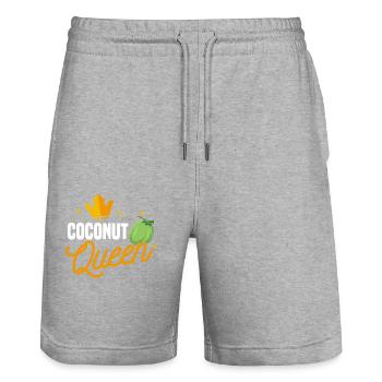 Kokosnuss Königin - Stanley/Stella Unisex Bio Joggingshorts Trainer  - Grau meliert - Vorne - Nik (191cm) & Marisol (170cm)