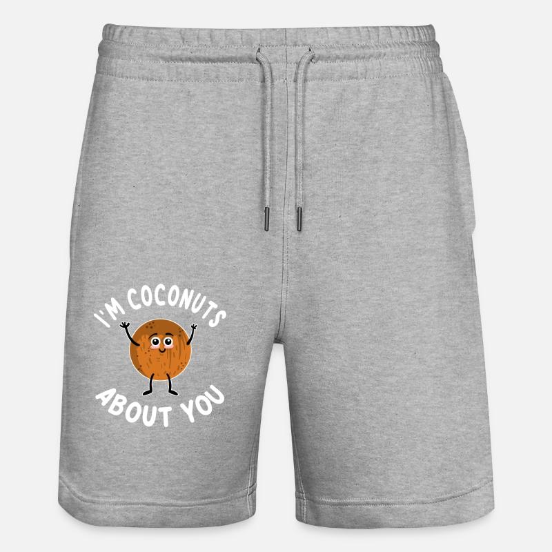 I'm Coconuts About You - Stanley/Stella Unisex Bio Joggingshorts Trainer  - Grau meliert