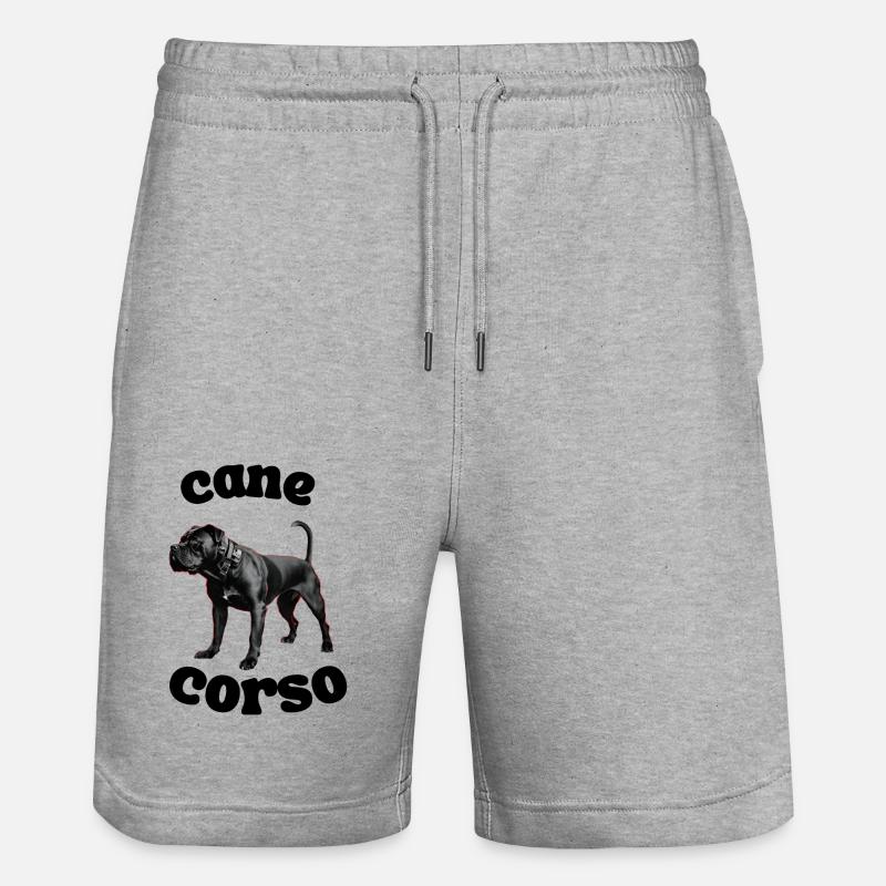 Cane Corso - Stanley/Stella Unisex Bio Joggingshorts Trainer  - Grau meliert