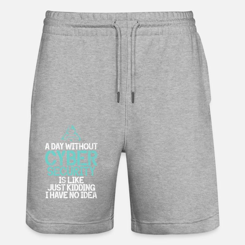 Cyber-sicherheits-hacker-hacking - Stanley/Stella Unisex Bio Joggingshorts Trainer  - Grau meliert