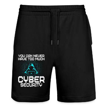 Piratage informatique en cybersécurité - Short de jogging bio TRAINER Stanley/Stella unisexe - noir - Devant - Nik (191cm) & Marisol (170cm)