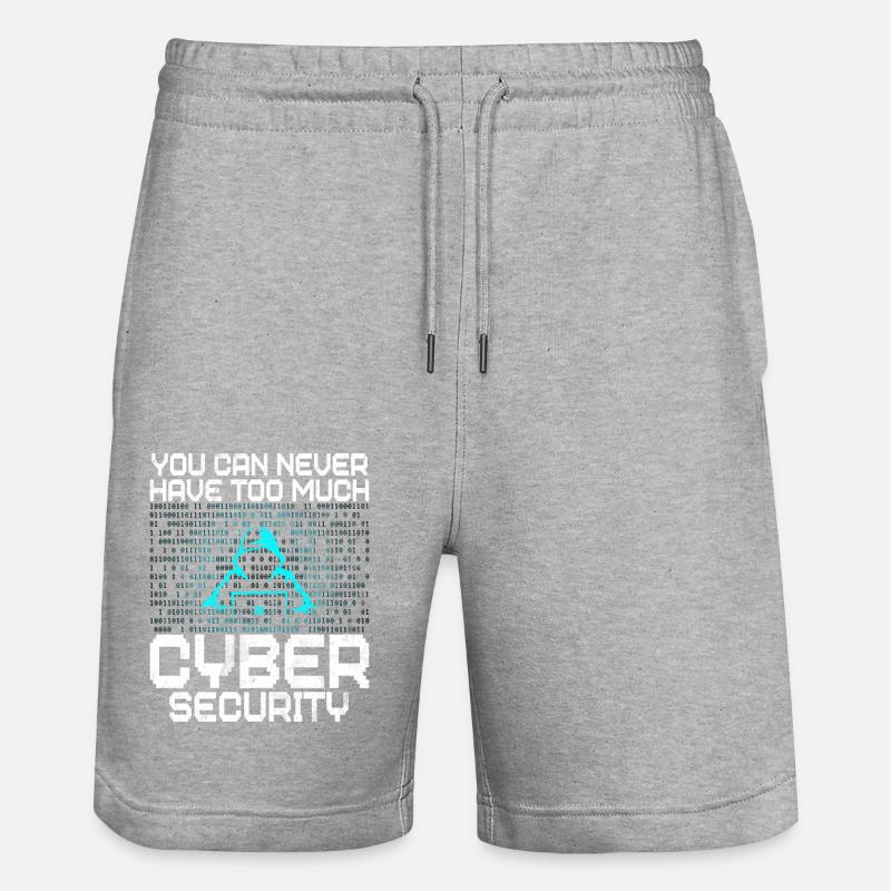 Cyber-sicherheits-hacker-hacking - Stanley/Stella Unisex Bio Joggingshorts Trainer  - Grau meliert